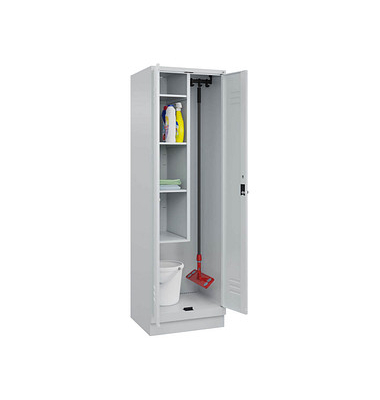 Putzmittelschrank Classic PLUS 080120-00 S10009 lichtgrau 60,0 x 50,0 x 195,0 cm, aufgebaut